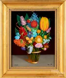 still life by Charles Jay, oil on board, sold Mar 2019