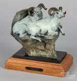 bighorn sheep by Ronald Lowery, bronze, sold Jan 2019