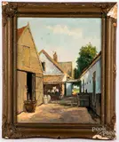 farm scene by Jack Aué, oil on canvas, sold Jan 2019