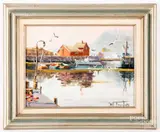 A Lobster Shack Rockport Mass. by Paul Frontiero, oil on board, sold Jan 2019