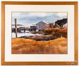 coastal scene by Peter Rolfe, watercolor, sold Jan 2019