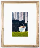 of a water pail by Gary Akers, watercolor, sold Jan 2019