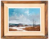 titled Winter Sunshine by Gerald Lubeck, oil on canvas, sold Jan 2019