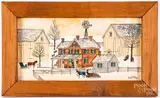 of the Glick farm by Dolores Hackenberger, oil on board, sold Jan 2019