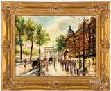 Parisian street scene by Piet van Beek, oil on canvas, sold Jan 2019