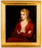 portrait of a young woman by Daisy Hartman Osnis, oil on canvas, sold Jan 2019