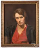 portrait of the artists wife Alene by Gayle Porter Hoskins, oil on canvas, sold Jan 2019