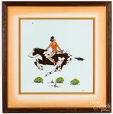 figure on horseback by Beatien Yazz, gouache, sold Jan 2019