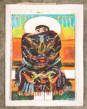 titled Native by Hari Matthew Kidd, oil on paper, sold Jan 2019