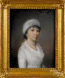 portraits of a husband and wife by James Sharples, pastel, offered Jan 2019
