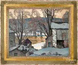 landscape by Arthur Meltzer, oil on canvas, sold Jan 2019
