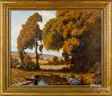 of an autumn landscape by L. Sperman, oil on canvas, offered Jan 2019