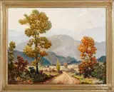 of an autumn landscape by Ruthven Byrum, oil on canvas, sold Jan 2019