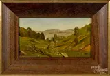 landscape with a town in the background by Levi Wells Prentice, oil on canvas, offered Jan 2019