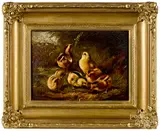 of a group of chicks by Arthur Fitzwilliam Tait, oil on board, sold Jan 2019