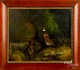 landscape with quail by Ben Austrian, oil on canvas, sold Jan 2019