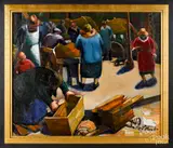 market scene by Roderick Mead, oil on canvas, offered Jan 2019