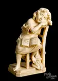 of a young girl asleep in a chair by Ferdinando Vichi, marble, sold Jan 2019