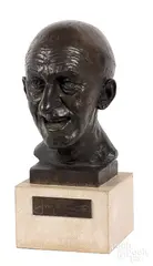 bust of Jimmy Durante by Joe Brown, bronze, sold Jan 2019