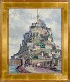 of Mont Saint Michel by Pearl Van Sciver, oil on canvas, sold Jan 2019