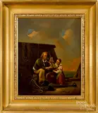 of a ship builder and children by William Mulready, oil on canvas, sold Jan 2019