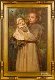 of a mother and child by William Lee Hankey, watercolor, sold Jan 2019
