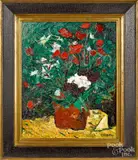 still life with flowers by Louis Chervin, oil on canvas, offered Jan 2019