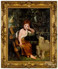 portrait of a young shepherdess by Joshua Reynolds, oil on canvas, sold Jan 2019