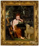portrait of a young shepherdess by Joshua Reynolds, oil on canvas, sold Jan 2019