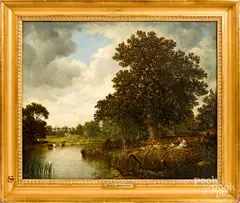 landscape by David Johnson, oil on canvas, sold Jan 2019