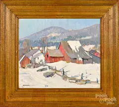titled Magee's Farm by Anita Miller Smith, 1920, oil on canvas, sold Jan 2019