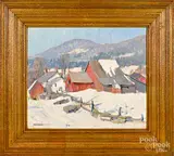 titled Magee's Farm by Anita Miller Smith, 1920, oil on canvas, sold Jan 2019