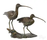 long billed curlews by Walter Matia, patinated bronze, offered Jan 2019
