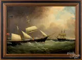 of the brig Chance off of Dover by Philip John Ouless, oil on canvas, offered Jan 2019