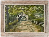 landscape by Eric Sloane, oil on masonite, offered Jan 2019
