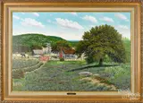 Texas landscape by Manuel Garza, oil on canvas, sold Nov 2018