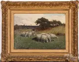 landscape with sheep by Charles Phelan, oil on canvas, sold Nov 2018