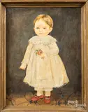 portrait of a child by Jeanne Davies, oil on board, sold Nov 2018