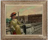 Parisian scene by François Gérôme, oil on canvas, sold Nov 2018