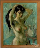 female nude by Martin Zipin, oil on board, sold Nov 2018