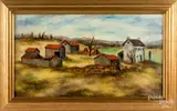 farmscene by Walter Condit, oil on canvas, sold Nov 2018