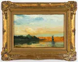 coastal scene by Frederick Dehaven, oil on board, sold Nov 2018