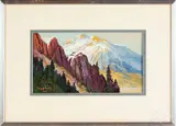 of Mt. Whitney California by Thomas Gibbs Moses, gouache, sold Nov 2018