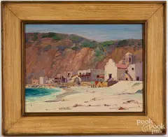 titled California Riviera by Stella M. Gammon, oil on board, sold Nov 2018