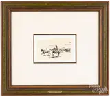 of a cowboy and steer by Edward Borein, ink, sold Nov 2018