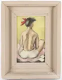 titled Back View by Florence Sanko, oil on canvas, sold Nov 2018