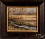 Brook & Marshgrass by Robert Hamblen, oil on board, sold Nov 2018