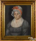 portraits by Micah Williams, ca. 1830, pastel, sold Sep 2018