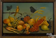 still life by Isaac Nuttman, oil on panel, sold Sep 2018
