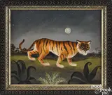 of a tiger by Martha Cahoon, oil on board, sold Sep 2018